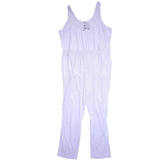 NWOT Torrid Henley Jumpsuit Cover Up Terry Lilac Size 3X / 22-24 - Picture 4 of 7